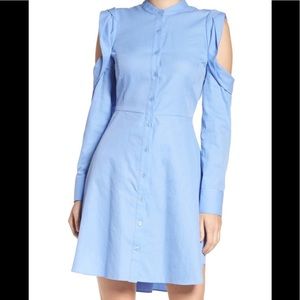 BCBG Blue Cold Should Midi Dress